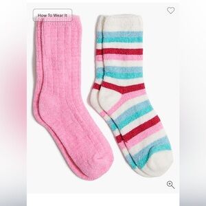J crew Girls' chenille socks pack medium